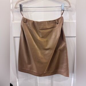 Trussardi Brown Leather Mini Skirt